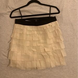 NWOT J. Crew Cream Ribbon Skirt